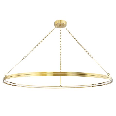 Hudson Valley Lighting Rosendale 1 Light Chandelier 56 In. Aged Brass 7156-AGB