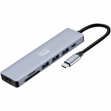 Adesso 7 IN 1 DOCKING STATION, USB C TO HDMI, PD, 3 USB A , MICRO SD/SD CARD READER AUH-4025