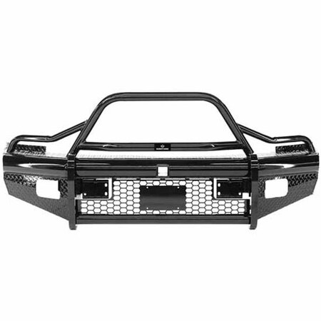 Ilc Replacement For Dodge Ram 3500 Year 2010 Ranch Hand Legend Black Steel Bullnose Front Bumper W Hoop WZ-EHF9-T