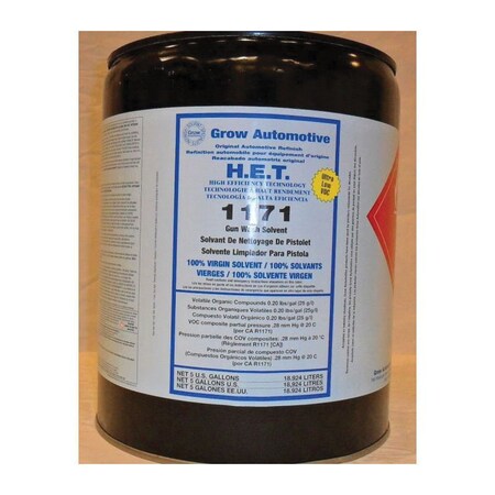 Grow Automotive Low VOC Gunwash Solvent, 5 Gallon Pail 1171/PL