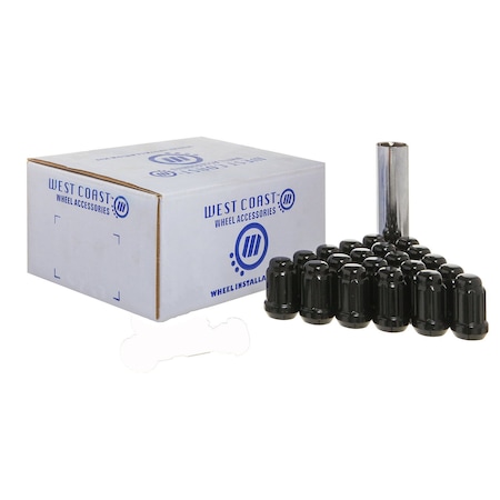 West Coast Wheel Accessories 12 Millimeter x 1.5 Thread Size, 60 Degree Conical, Acorn, Spline Drive W55015SB