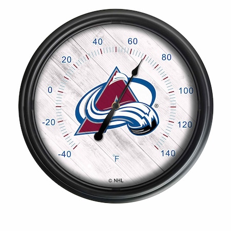 Holland Bar Stool Co Colorado Avalanche Indoor/Outdoor LED Thermometer ODThrm14BK-08ColAva