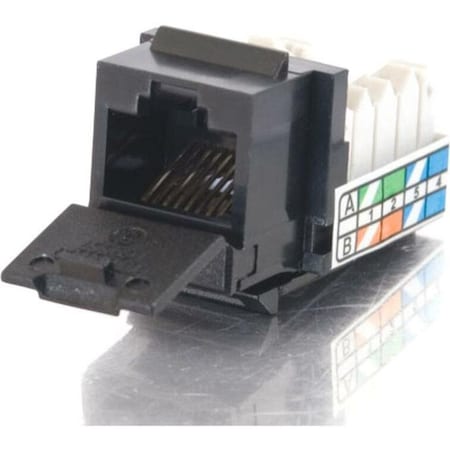 C2G CAT5E 90 KEYSTONE JACK BLK 35203