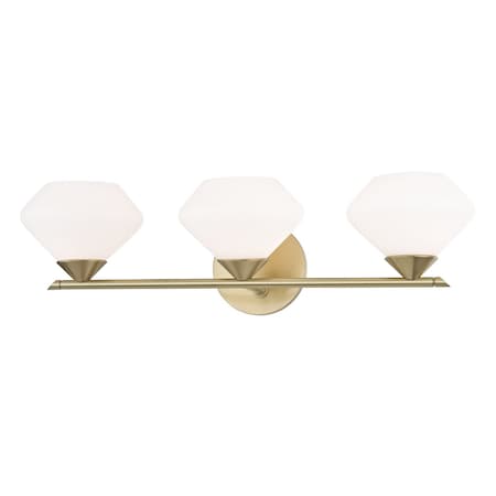 Mitzi Valerie 3 Light Bath And Vanity 21.75 In. Aged Brass H136303-AGB