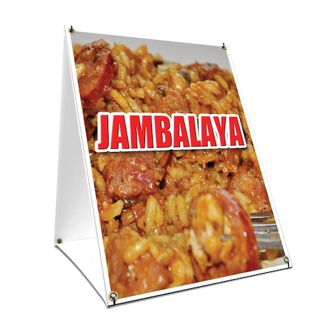 Signmission Jambalaya, 36 Inch x 24 Inch A-frame Yard Sign, Plastic Sign SBC-2436-Jambalaya