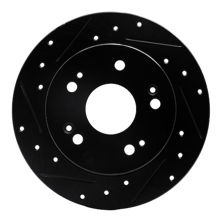 Dynamic Friction Co DFC Brake Rotor - Drilled and Slotted - Black 633-59024L