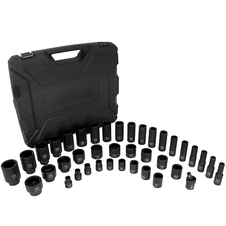 Milton 1/2 Dr. SAE Standard and Deep Socket Set, 39 Pieces 1300-SS-08