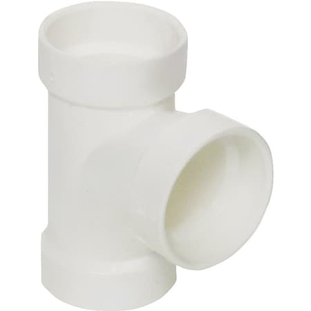 Genova CANPLAS Sanitary Pipe Tee, 2 in, Hub, PVC, White 192152L