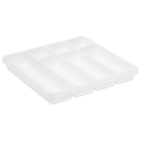 Trippnt 7 Compartment Drawer Organizer, White - Large 50058