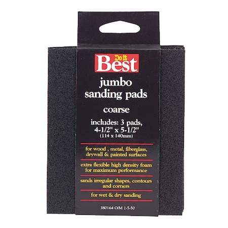 Do It Best Flex 4-1/2''x5-1/2''x1'' 60 Grit Coarse Sanding Sponge, 3PK 380164GA