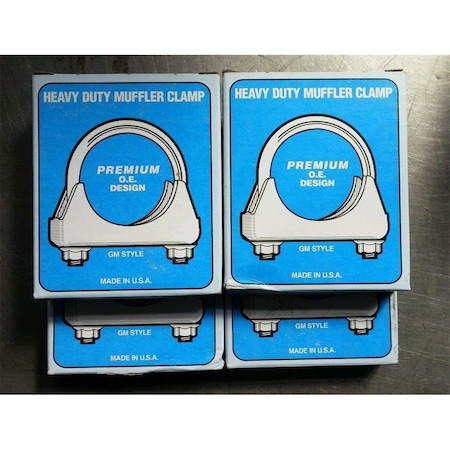 Newalthlete 2 in. Heavy Duty Muffler Clamp GM Style - Silver NE3558290