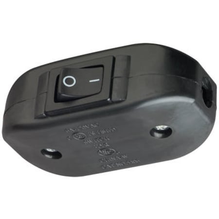 Legrand Feed-Through Cord Switch, 6 A, 120 V, Black 5406BKCC10