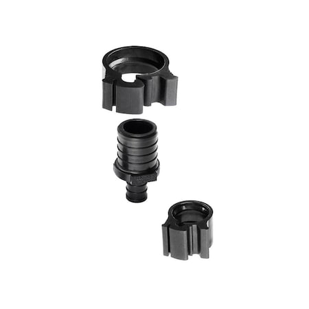 Flair-It PEXLOCK Reducing Coupling, 1 x 1/2 in, Black, 100 psi Pressure 30772