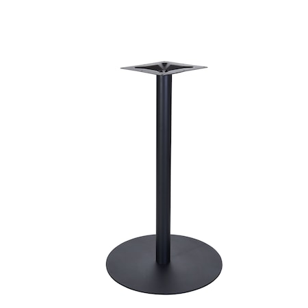 Bfm Seating Uptown - 20in Round Base - Bar Height - 3in Round Column - 11 7/8in Bolt-On Top Plate- Sand Black LP-20RT
