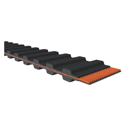 D&D Trapezoidal Timing Belt, 195 Teeth, Chloroprene, 39 in Wide, 0.20 in Pitch, D390XLK787-SLV D390XLK787-SLV
