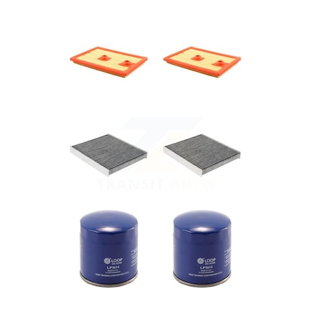 Pur 2x Air + 2x Cabin + 2x Engine Oil Filter 6 Total Kit For 16-18 Audi A3 Sportback e-tron KFM-100608