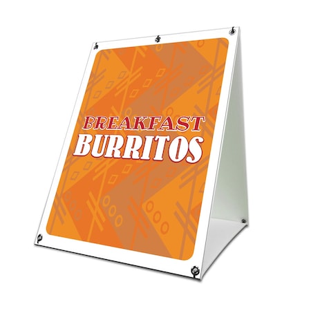 Signmission Breakfast Burritos, 36 Inch x 24 Inch A-frame Yard Sign, Coroplast Yard Sign SBC-2436-30350