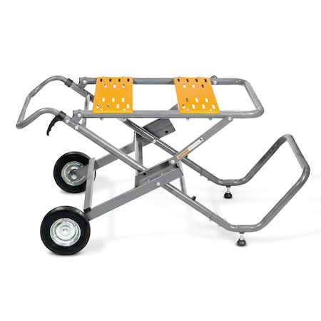 Powertec Rolling Foldable Table Saw Stand W/ 8-Inch High-Traction Wheels MT4009