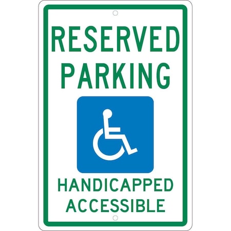 Nmc Reserved Handicap Parking Van Accessible Ada Sign, TM197H TM197H