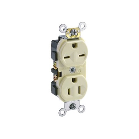 Leviton Commercial Grade Duplex Receptacle, 15 Amp, 125/250 Volt 5031-I