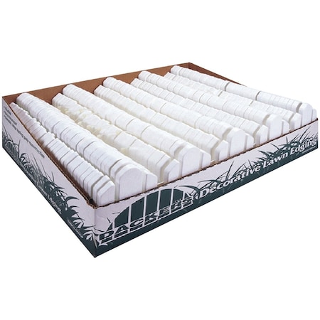 Dackers 6'' H. x 22.25'' L. White Resin Flexible Landscape Edging 2090