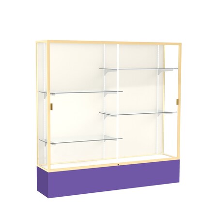 Ghent Spirit Floor Display Case 72x72x16, Plaque, Champange 376PB-GD-PE