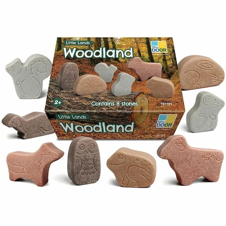 Yellow Door Little Lands, Woodland, Set of 8 Stone Figures YUS1191