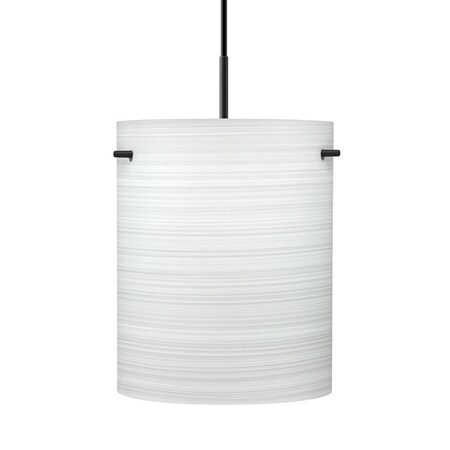 Besa Lighting Besa Tamburo 8 Pendant, Chalk, Black Finish, 1x 11W LED 1JT-4006KR-LED-BK