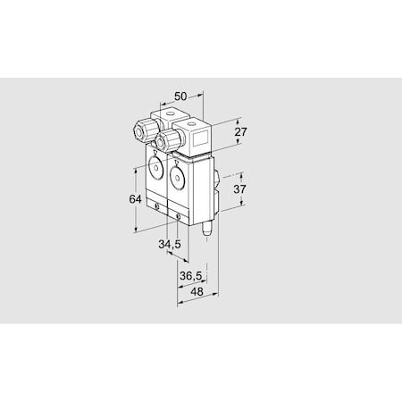 Honeywell Kromschroder Gas Pressure Switch, Diaphragm, 3–500 mbar, DG Series KS84448930