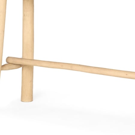 Homeroots 66" Light Brown Solid Wood Trestle Console Table 605609