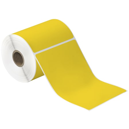 Tape Logic 4 x 6in Yellow Desktop Direct Thermal Label, 12PK THD350