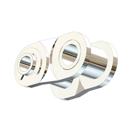 Senqcia 60SSHPOL Single Strand Hollow Pin Spg Clip Off Link, 60SSHP chain, .75P, .326 Pin, 304SS S-60SSHPOL