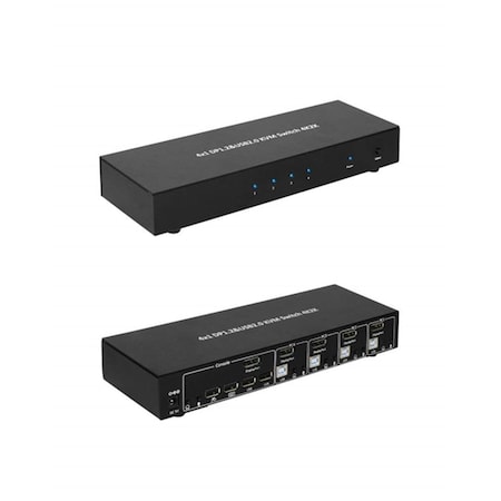 Abacus 4 x 1 Display Port 1.2 & USB2.0 KVM Switch 4K2K AB2970349