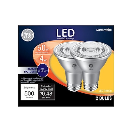Current LED Directional Light Bulb, R20, Warm White, Clear Bulb, 500 Lumens, 4-Watt Pair 93116055