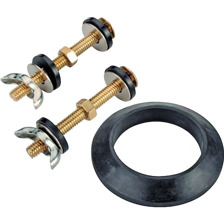 Prosource TanktoBowl Connector Kit, 2 Closet Bolts, 1 WasherPiece, Polished Brass TW0917