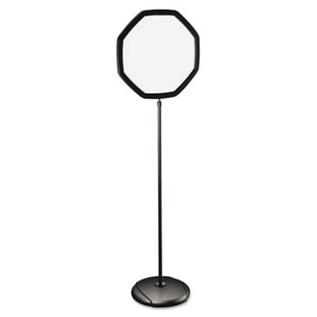 Alfred Music MasterVision Floor Stand Sign Holder, Octagon 16x16 sign, 66 in. high, Black Frame SW39242