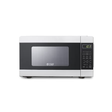 Commercial Chef 900 Watt Counter Top Microwave Oven, 0.9 Cubic Feet, White Cabinet CHM990W