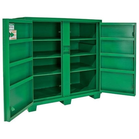 Greenlee Jobsite Cabinet Utility Storage Cabinet, 56 in H, 60 in W, 30 in D, Recessed, Padlockable, Green 5760TD