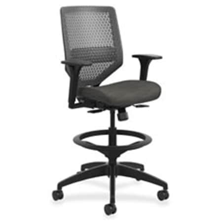 The Hon Solve Seating Reactive Back Task Stool, Black HONSVSR1ACLC10T