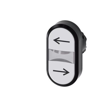 Siemens Twin pushbutton, 22 mm, round, plastic, white: arrow pointing left 3SU1000-3AB66-0AM0
