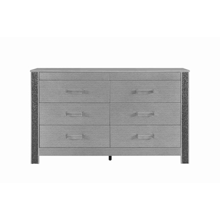 Global Furniture Usa Contemporary Logan Silver Dresser 6882