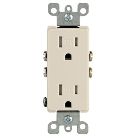 Ezgeneration Straight Blade Receptacle, 5-15R, 15 A, 125V AC, 2 Pole, 3 Wire, Grounded EZ337111