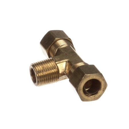 Groen Tee, 3-Way, 1/2in Tube x 1/2in Tube x 3/8in MPT, Brass Z074593