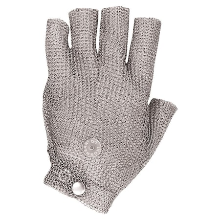 Ironwear Stainless Steel Mesh Fingerless Glove with Snap Closure, Large 5003-LG