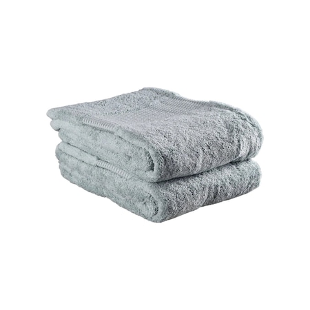 Homeroots Set of Two Sea Green Cotton 13" X 13" Quick Dry Terry Cloth Washcloths, 2PK 700338