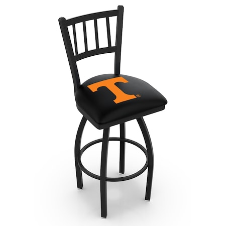 Holland Bar Stool Co 30" Blk Wrinkle Tennessee Swivel Bar Stool, Jailhouse Back L01830Tennes