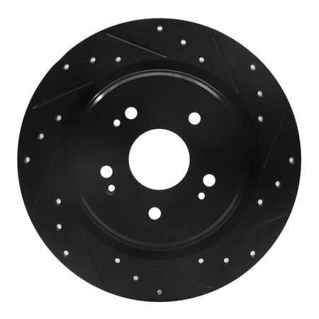 Dynamic Friction Co DFC Brake Rotor - Drilled and Slotted - Black 633-58029R
