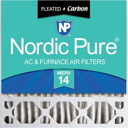 Nordic Pure 20x20x5 (4 3/8) Honeywell Replacement Furnace Filters MERV 14 Plus Carbon 1 Pack (20x20x5HM14+C-1)