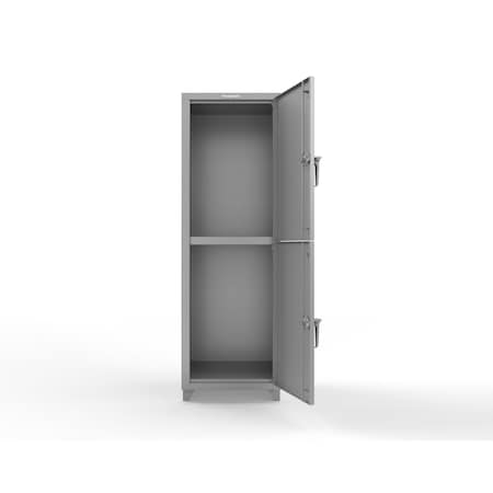 Strong Hold 14 GA Double-Tier Locker - 2 Compartments 26-2D-24-2T-L