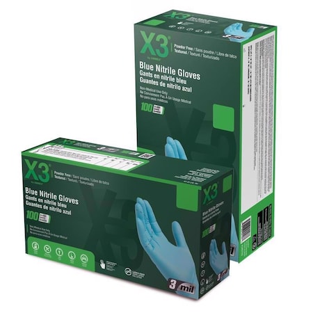 Xtremex3 Nitrile, 100 PK, Blue X348100